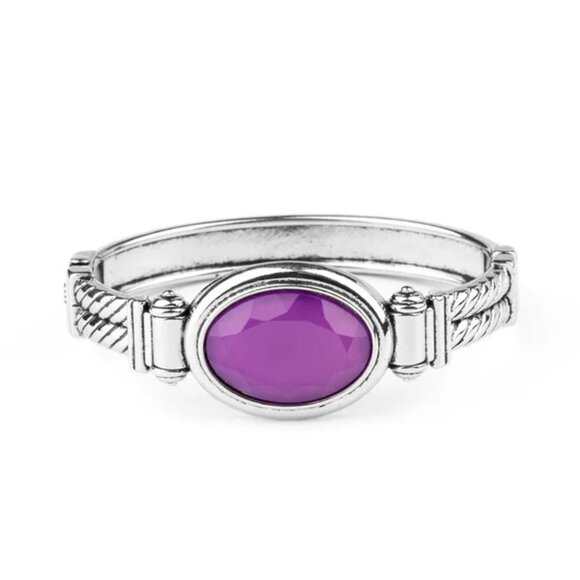 Jewelry - Purple Gemstone Silver Bracelet